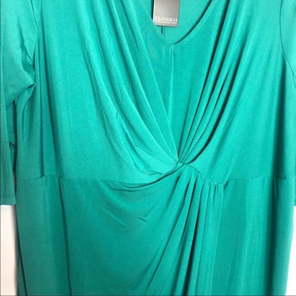 Eloquii Green Twist Front Dress - Picture 5 of 5